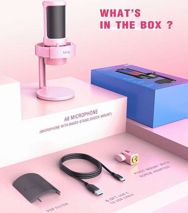 Купить  USB-микрофон FIFINE AmpliGame A8, Pink-1.jpg